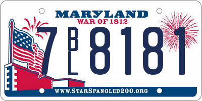 MD license plate 7BL8181
