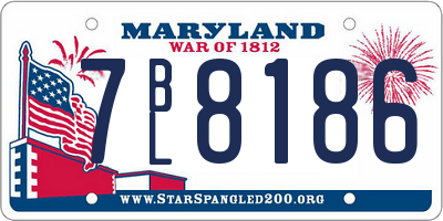 MD license plate 7BL8186