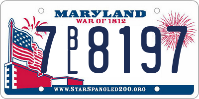 MD license plate 7BL8197