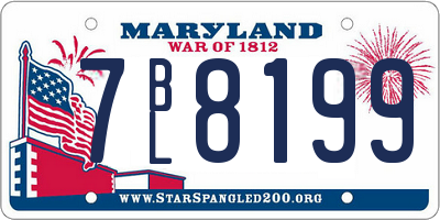 MD license plate 7BL8199