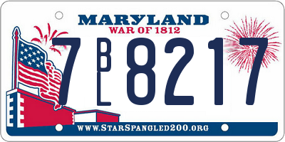 MD license plate 7BL8217