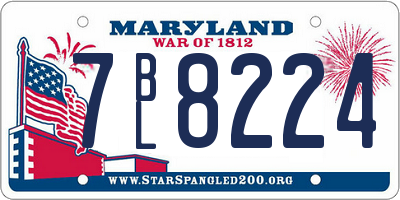 MD license plate 7BL8224