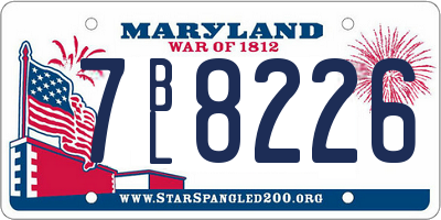 MD license plate 7BL8226