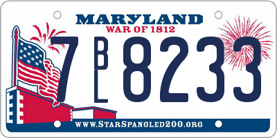 MD license plate 7BL8233