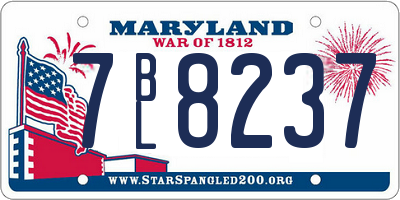 MD license plate 7BL8237