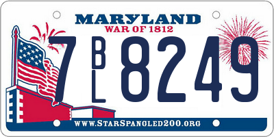 MD license plate 7BL8249