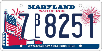 MD license plate 7BL8251