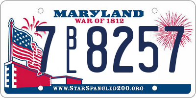 MD license plate 7BL8257