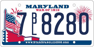 MD license plate 7BL8280