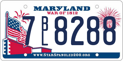 MD license plate 7BL8288