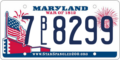 MD license plate 7BL8299