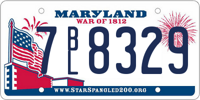 MD license plate 7BL8329