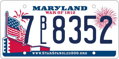 MD license plate 7BL8352