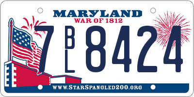 MD license plate 7BL8424
