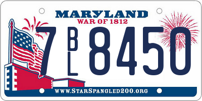MD license plate 7BL8450