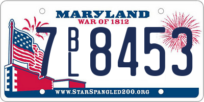 MD license plate 7BL8453