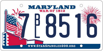 MD license plate 7BL8516