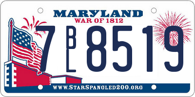 MD license plate 7BL8519