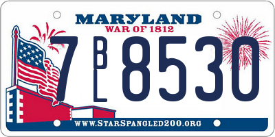 MD license plate 7BL8530