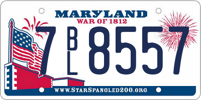 MD license plate 7BL8557