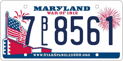 MD license plate 7BL8561