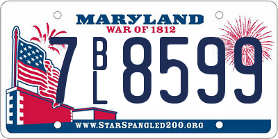 MD license plate 7BL8599