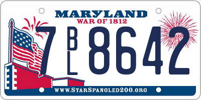 MD license plate 7BL8642