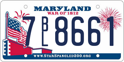 MD license plate 7BL8661