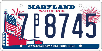 MD license plate 7BL8745