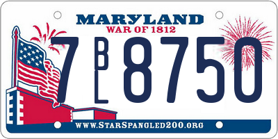 MD license plate 7BL8750