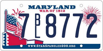 MD license plate 7BL8772