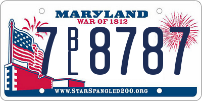 MD license plate 7BL8787