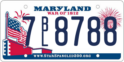 MD license plate 7BL8788