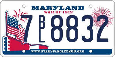 MD license plate 7BL8832