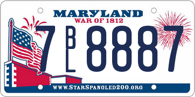 MD license plate 7BL8887