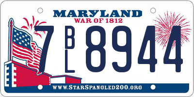 MD license plate 7BL8944
