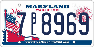 MD license plate 7BL8969