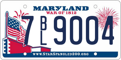 MD license plate 7BL9004