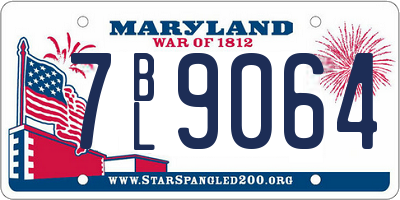 MD license plate 7BL9064