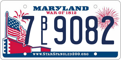 MD license plate 7BL9082