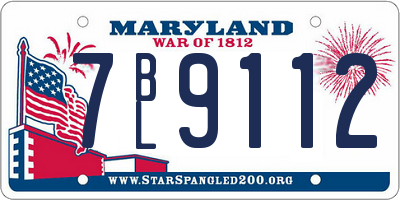 MD license plate 7BL9112