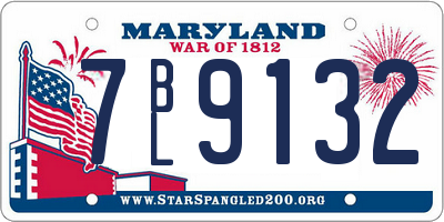 MD license plate 7BL9132