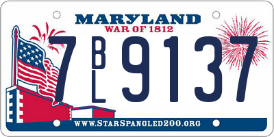 MD license plate 7BL9137