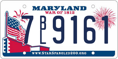 MD license plate 7BL9161