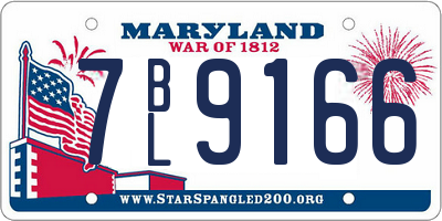 MD license plate 7BL9166