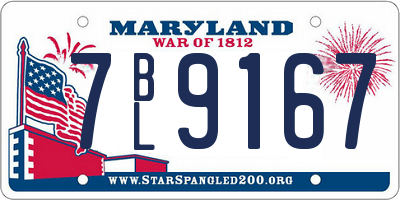 MD license plate 7BL9167