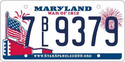 MD license plate 7BL9379