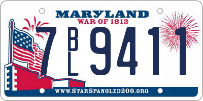 MD license plate 7BL9411