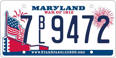 MD license plate 7BL9472