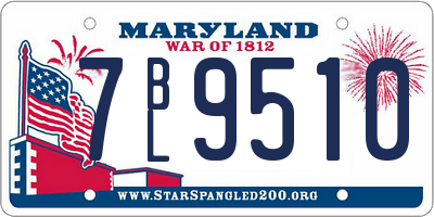 MD license plate 7BL9510